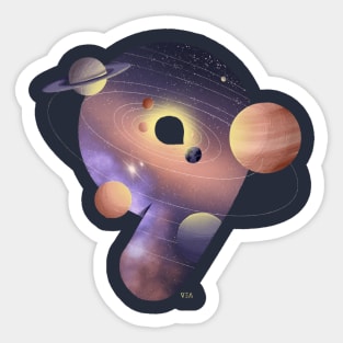 Solar system Sticker